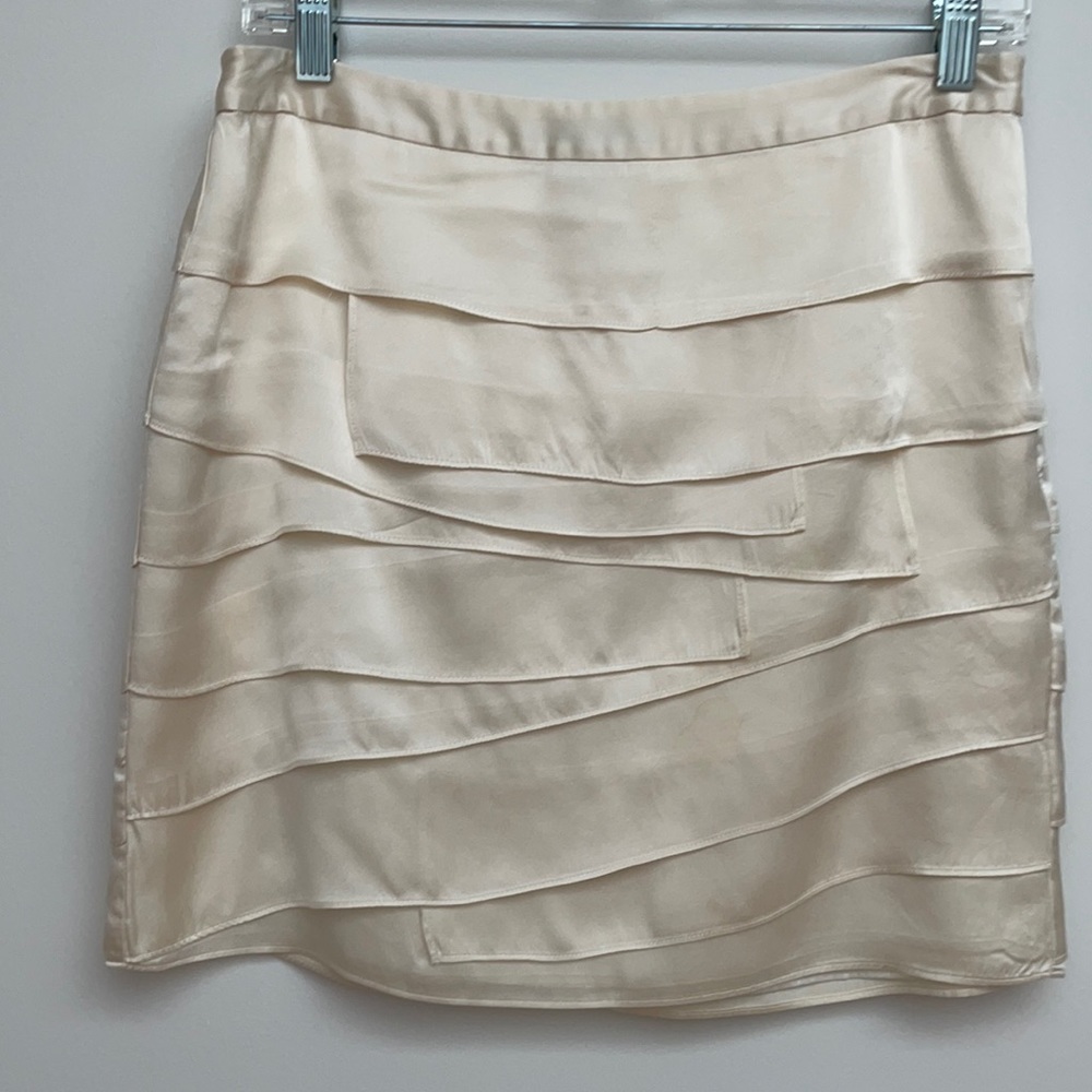 Ann Taylor Tiered silk skirt